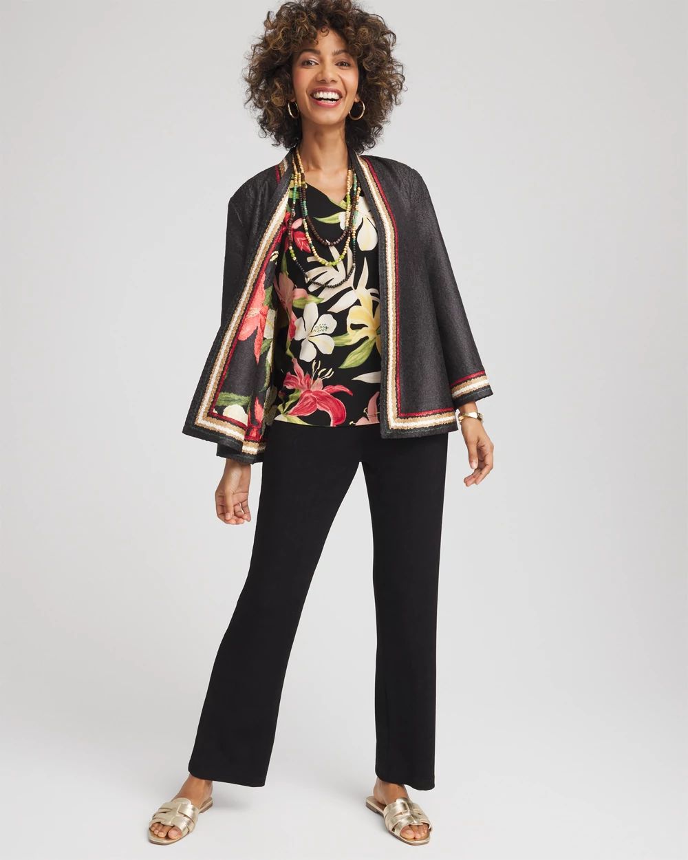Travelers™ Collection Tropical-Lily Crushed Jacket | Chico's